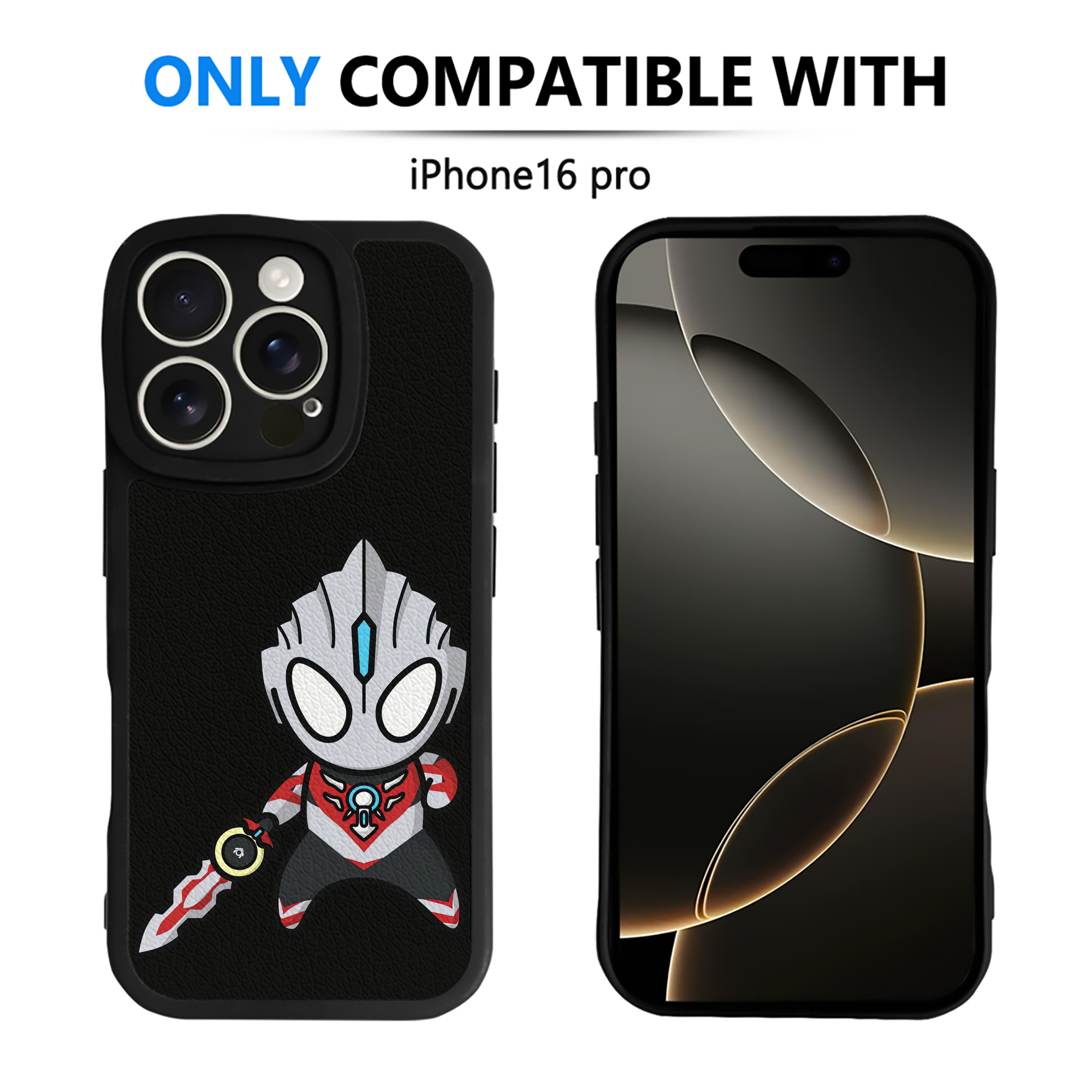 （画像用） ウルトラマン Ultraman 【iPhone 16シリーズ対応】シリコンスマホケース（レザー調） 材質：シリコン
